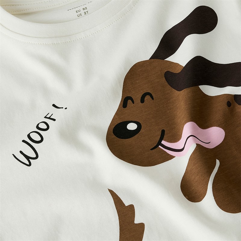 Name It Piger Velda Langærmet T Shirt Cloud Dancer