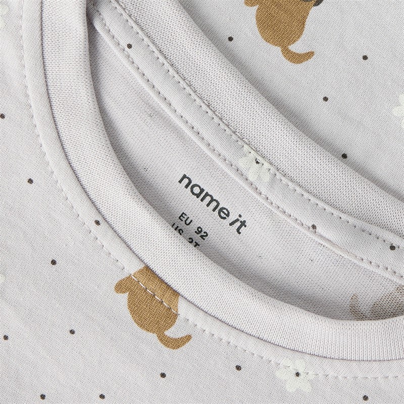 Name It Velda T-shirt z długim rękawem dla dziewczynki kolor Lilac Marble