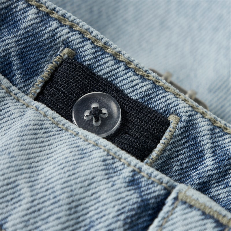 Name It Meisjes Bella Skater Gesp Jeans Light Blue Bleached Denim