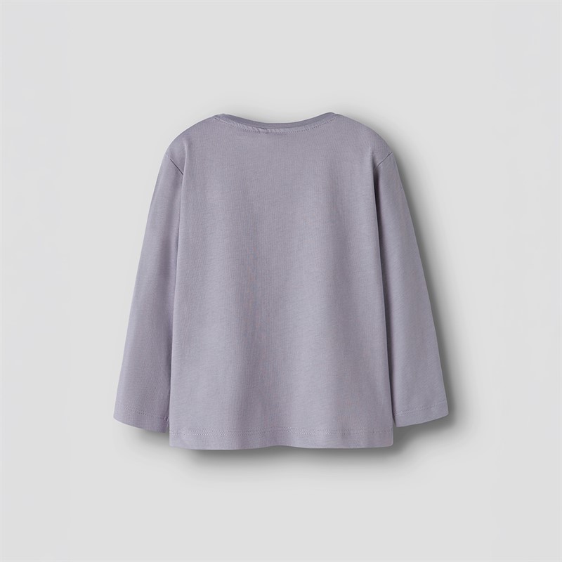 Name It Valiane T-shirt z długim rękawem dla dziewczynki kolor Lavender Gray