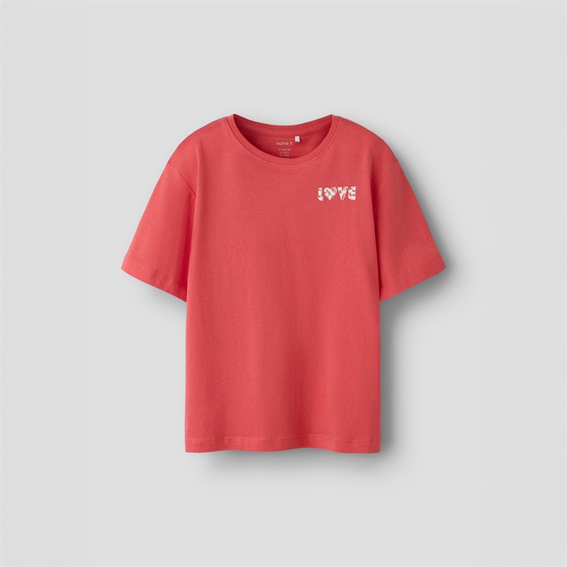 Name It T-shirt Bonnie Fille Spiced Coral