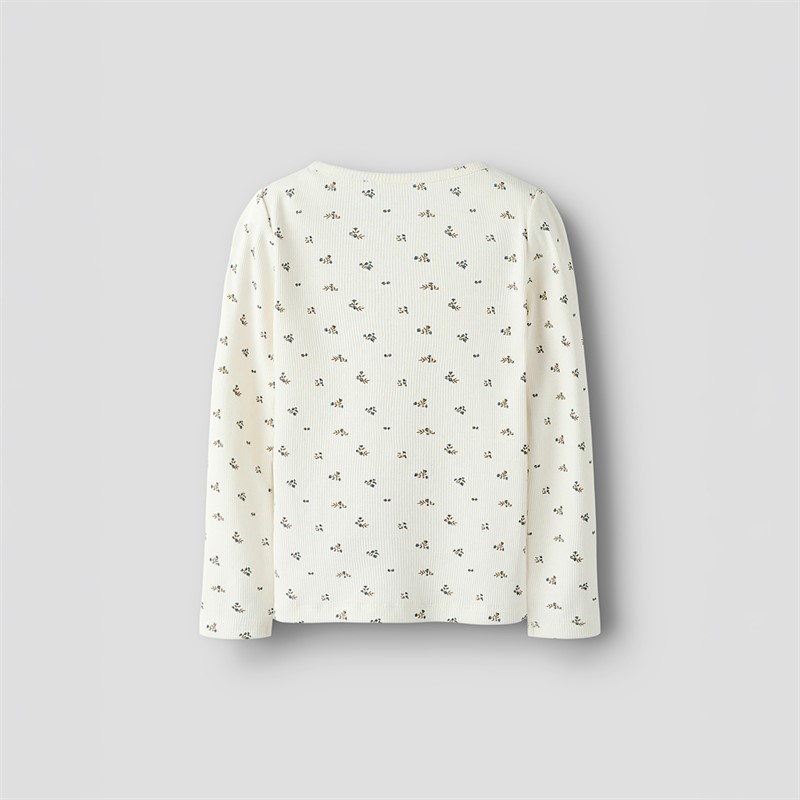 Name It Polinne bluzka z długim rękawem dla dziewczynki kolor Cloud Dancer