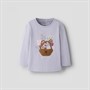 Name It Betua longsleeve top dla dziewczynki kolor Lavender Gray
