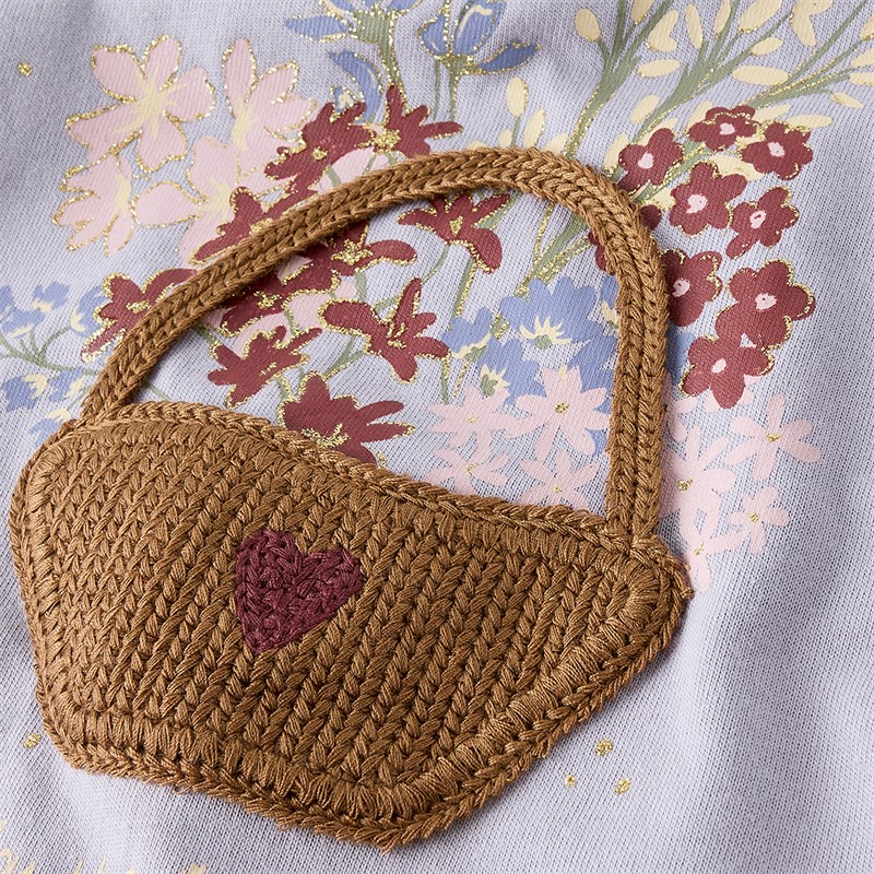 Name It Betua longsleeve top dla dziewczynki kolor Lavender Gray