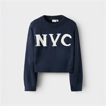Name It Piger Sasya Strikket Sweater Navy Blazer