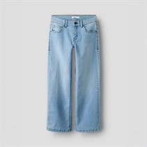 Name It Jeans larges roses Fille Light Blue Denim