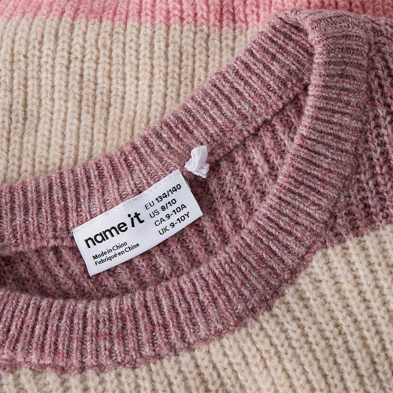 Name It Piger Sally Strikket Trøje Mauve Mist