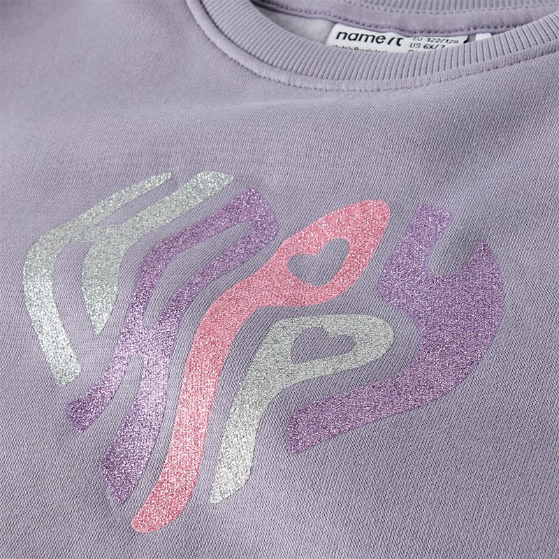 Name It Selia bluza dla dziewczynki kolor Lavender Gray