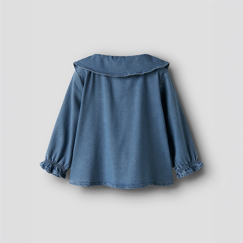 Name It Sophy koszulka dżinsowa dla dziewczynki kolor Medium Blue Denim