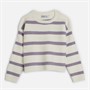 Name It Piger Vnilla Strikket Sweater Cloud Dancer/Lavender Grey