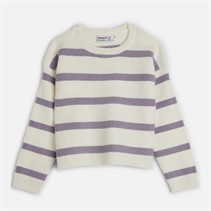 Name It Vnilla sweter dzianinowy dla dziewczynki kolor Cloud Dancer/Lavender Grey