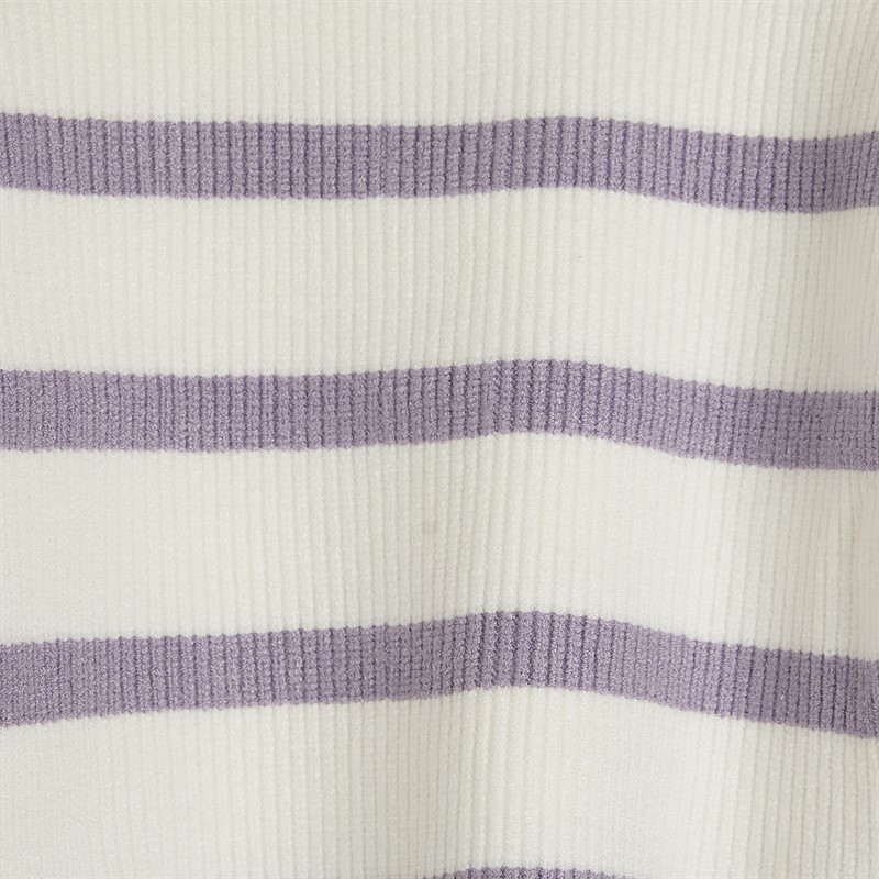 Name It Piger Vnilla Strikket Sweater Cloud Dancer/Lavender Grey