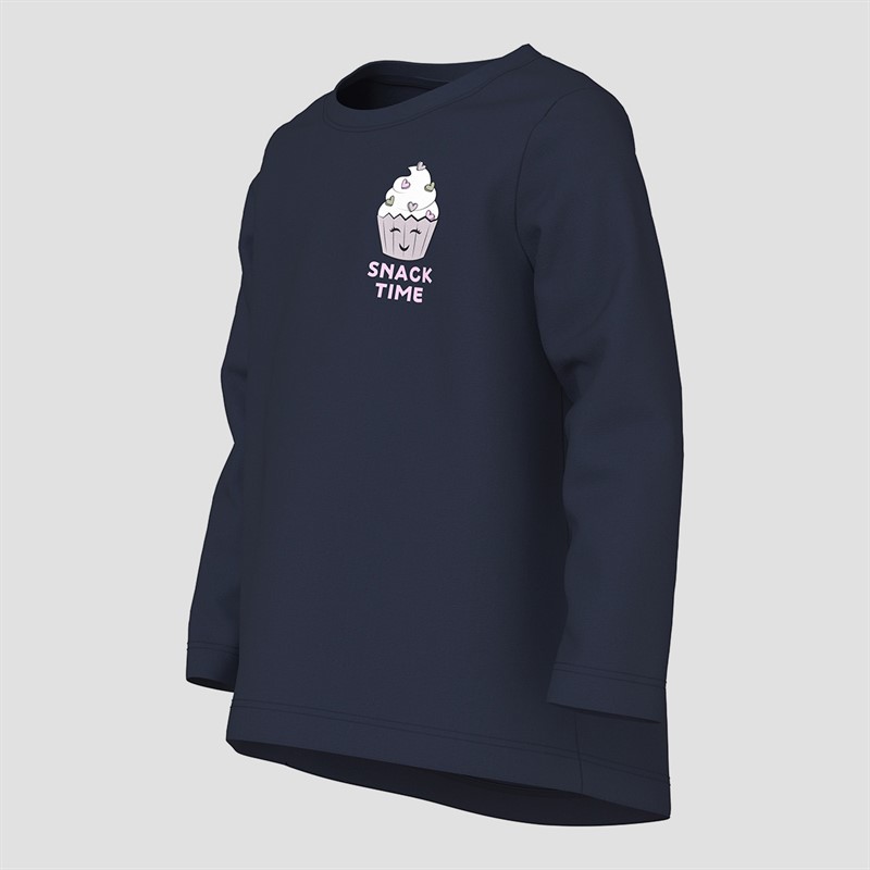 Name It Girls Violet Long Sleeve Top Navy Blazer