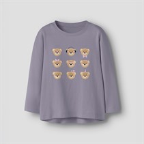Name It Piger Lilla Langærmet Top Lavender Gray