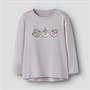 Name It Piger Lilla Langærmet Top Lilac Marble