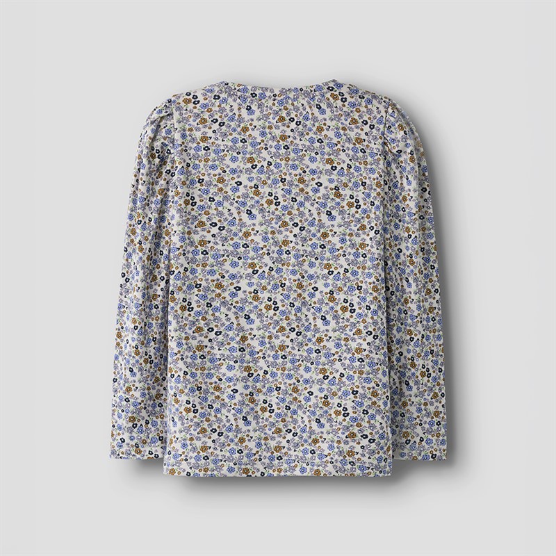 Name It Piger Tuline Langærmet Bluse Lilac Marble