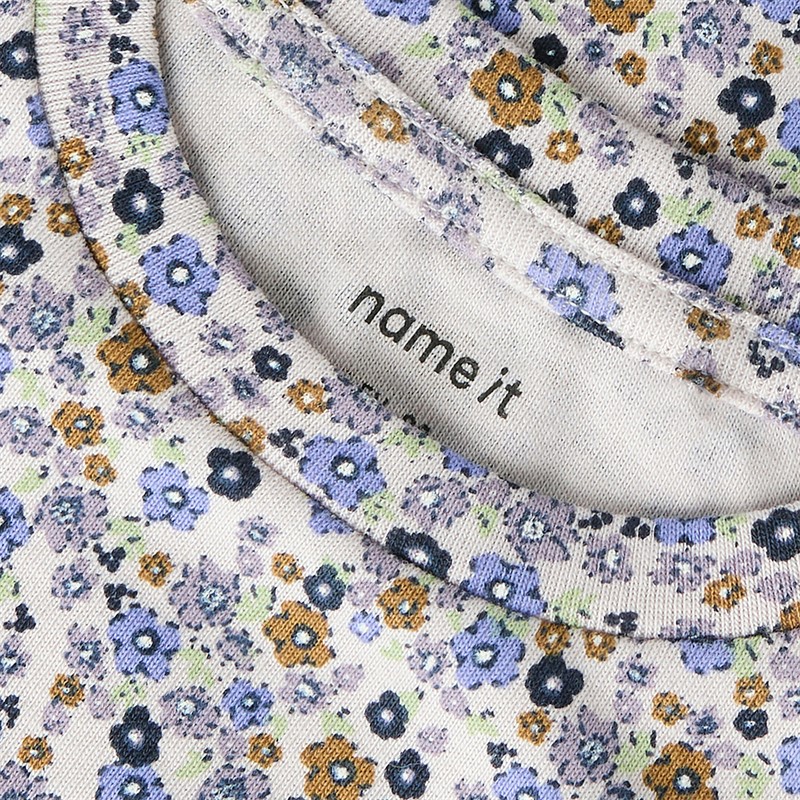 Name It Piger Tuline Langærmet Bluse Lilac Marble