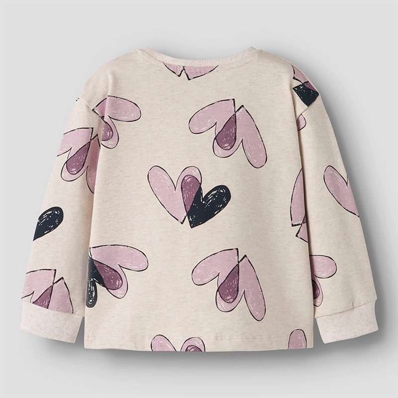 Name It Girls Teart Sweatshirt Lilac Marble