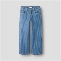 Name It Piger Rose Wide Leg Stribede Jeans Medium Blue Denim