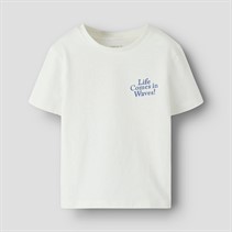 Name It Boys Fukkan Life Comes In Waves T-Shirt Cloud Dancer