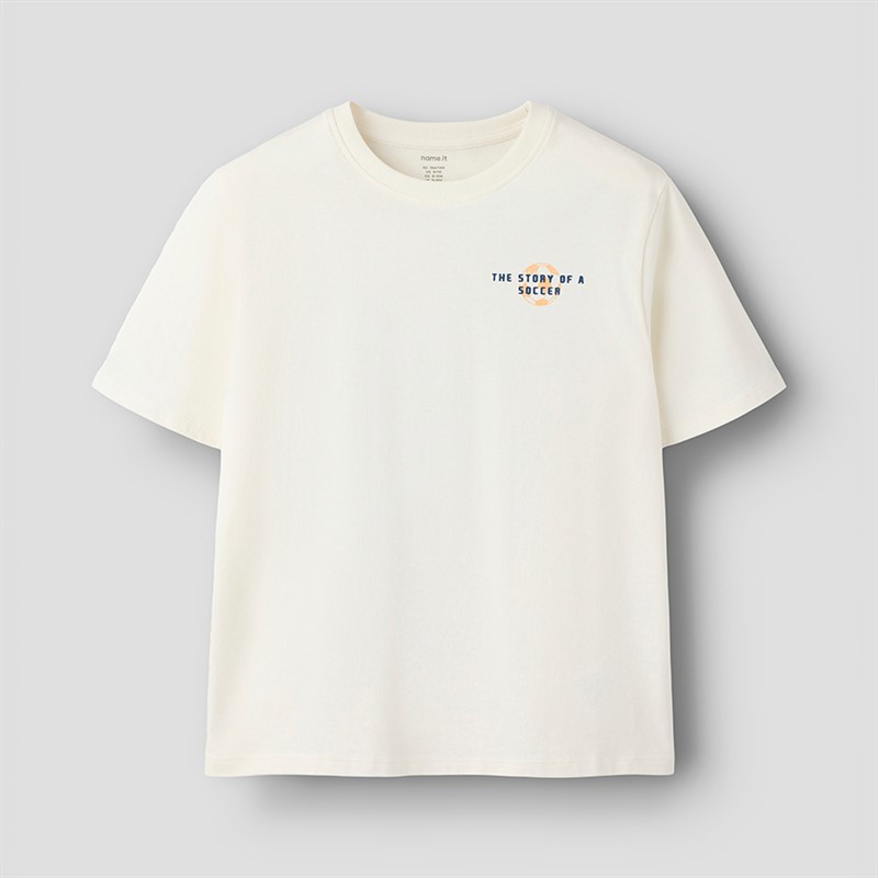 Name It Boys Himas Football T-Shirt Cloud Dancer