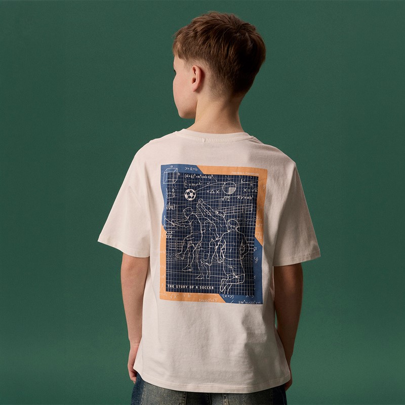 Name It Boys Himas Football T-Shirt Cloud Dancer