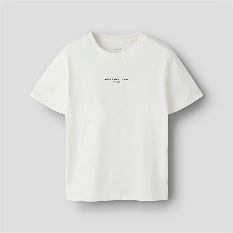 Name It Boys Halman Olive T-Shirt Cloud Dancer/Olive