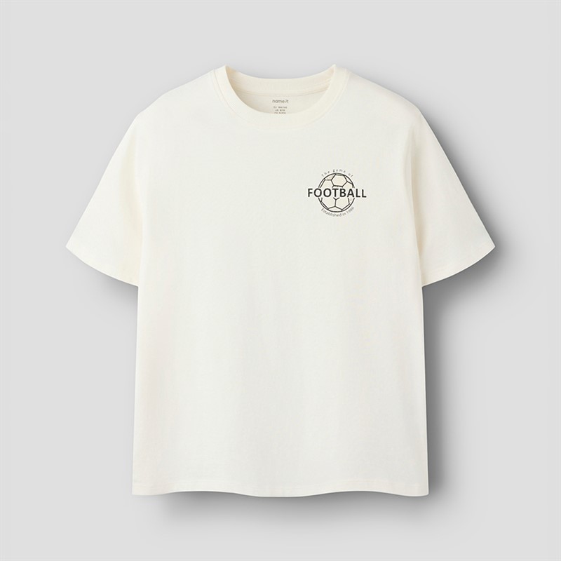 Name It Boys Himas Soccer T-Shirt Cloud Dancer/Football