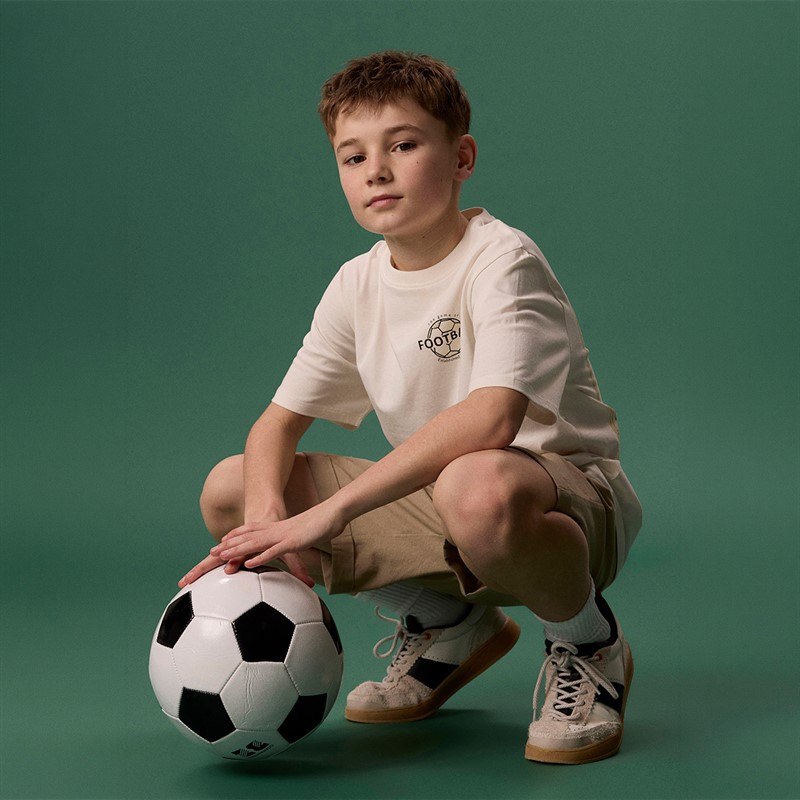 Name It Boys Himas Soccer T-Shirt Cloud Dancer/Football
