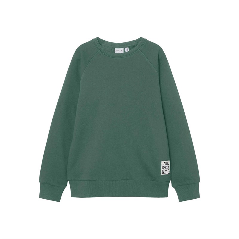 NAME IT Giacca In Felpa Bambina Nmfnila LS SWE Card Bru Pb – Lunga, Cerniera, Misto Cotone, Scollo Coreano