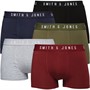 Smith And Jones Herre Nightfall Fem Pack Boksershorts Flerfarvet