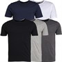 Smith And Jones Herre Lazeout Fem-pak T-shirt Sort/Grå/Hvid/Antracit Melange/Total Eclipse
