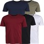 Smith And Jones Mens Chillout Five Pack T-Shirt Total Eclipse/Tawny Port/Dusty Olive/White/Black