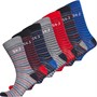 Smith And Jones Mens Fenwick Seven Pack Striped Socks Multi