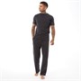 Smith And Jones Mens Foxes T-Shirt And Lounge Pants Set Charcoal Marl