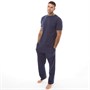 Smith And Jones Mens Foxes T-Shirt And Lounge Pants Set Navy