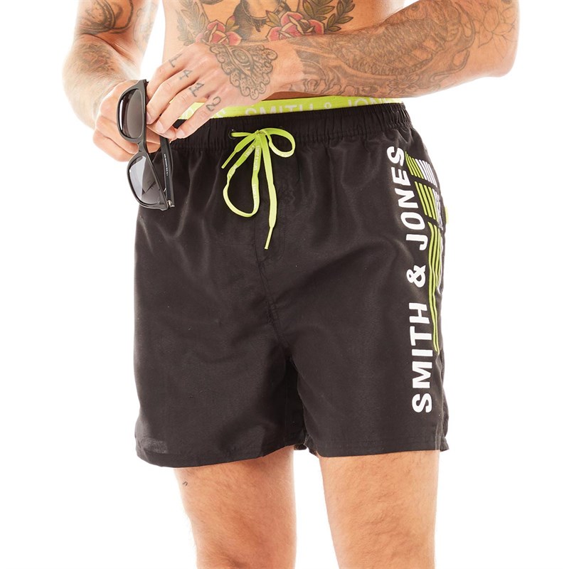 Smith And Jones Mens Baisley Swim Shorts Black