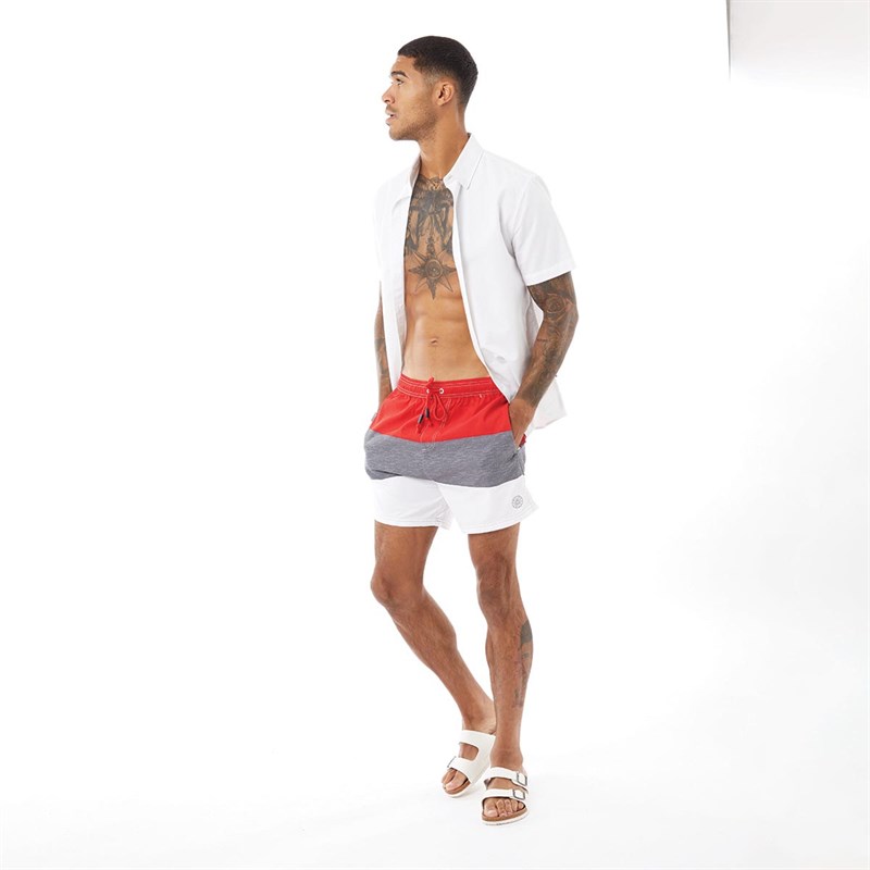 Smith And Jones Mens Amote Swim Shorts Mars Red