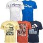 Smith And Jones Mens Makkat Five Pack Graphic T-Shirts Summer