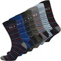 Smith And Jones Mens Adder Seven Pack Dress Socks Assorted