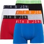 Smith And Jones Mens Cagey Five Pack Boxers Black/Green Flash/Classic Blue/True Red/True Red