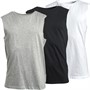 Smith And Jones Mens Plenum Three Pack Vests Black/Light Grey Marl/White
