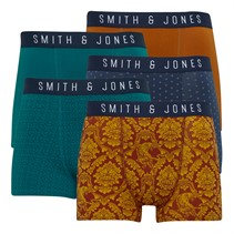 Smith And Jones Mens Tomoss Five Pack Boxers Assorted