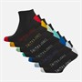 Smith And Jones Mens Kimer Seven Pack Trainer Liner Socks Black
