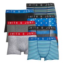 Smith And Jones Mens Tolum Seven Pack Boxers Assorted