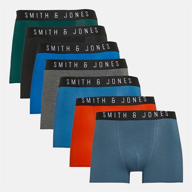 Smith And Jones Mens Sowell Seven Pack Boxer Shorts Assorted