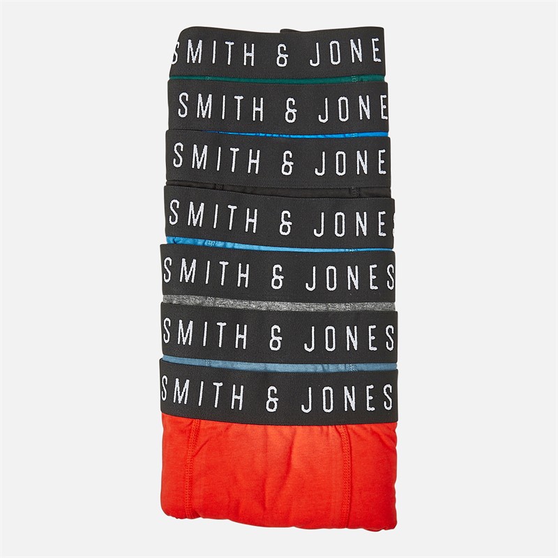 Smith And Jones Mens Sowell Seven Pack Boxer Shorts Assorted