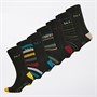 Smith And Jones Mens Bodhild Seven Pack Dress Socks Assorted