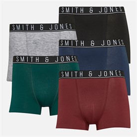 SmithAndJonesMensBraelaFivePackBoxersAssorted