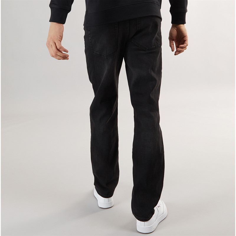 Smith And Jones Mens Nezzy Straight Fit Jeans Black Wash